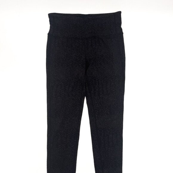 Athleta Heartbeat Chaturanga Tights Yoga Ankle Leggings Zig Zag Black XS - Picture 5 of 9